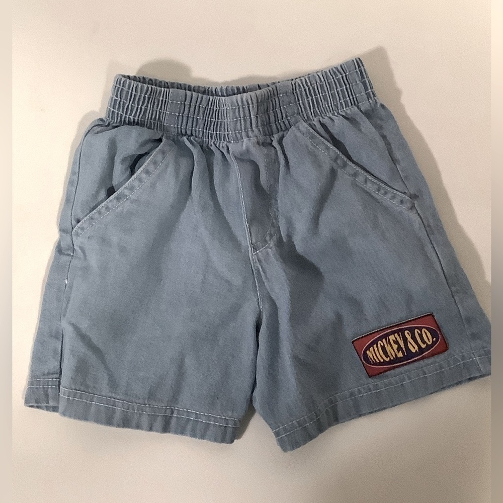 VINTAGE Mickey & Co Elastic Waisted Denim Shorts